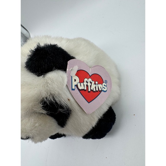 1997 TY  Puffkins Peter Panda Plush Stuffed Animal Heart w tags - Picture 2 of 10